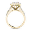 Thumbnail Image 2 of 2 CT. T.W. Quad Princess-Cut Multi-Diamond Frame Engagement Ring in 14K Gold