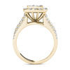 Thumbnail Image 3 of 2 CT. T.W. Quad Princess-Cut Multi-Diamond Frame Engagement Ring in 14K Gold