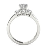 Thumbnail Image 3 of 1-1/2 CT. T.W. Diamond Three Stone Bridal Set in 14K White Gold