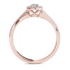 Thumbnail Image 3 of 1/2 CT. T.W. Diamond Frame Twist Shank Engagement Ring in 14K Rose Gold