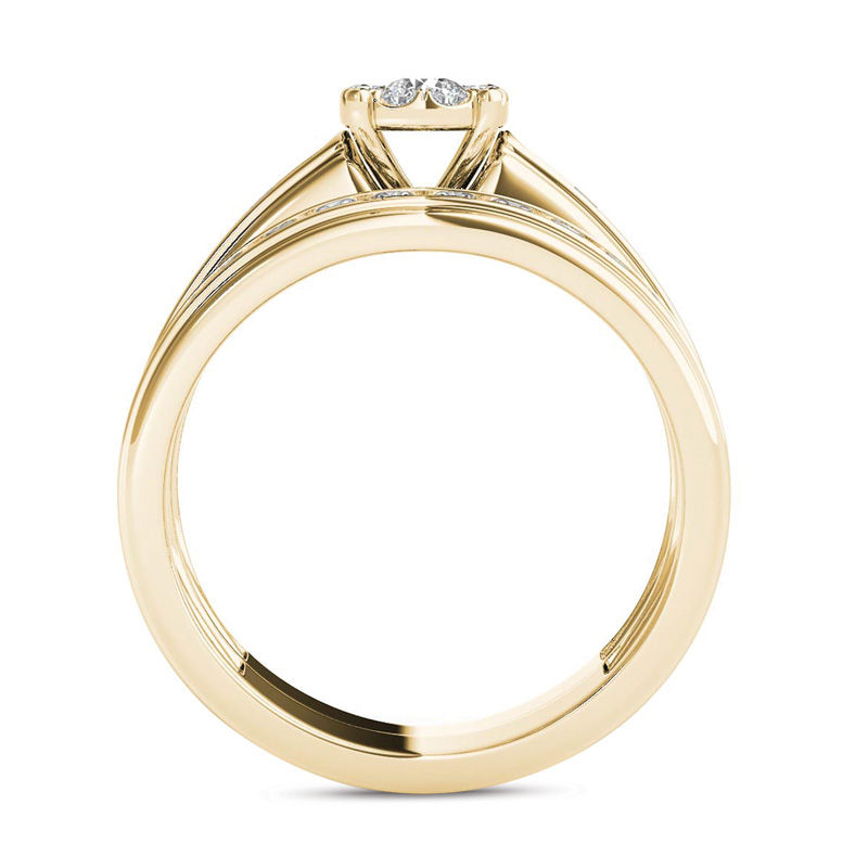 Main Image 3 of 1-1/2  CT. T.W. Diamond Frame Bridal Set in 14K Gold