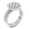 Thumbnail Image 2 of 2 CT. T.W. Multi-Diamond Cushion Frame Bridal Set in 14K White Gold