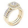 Thumbnail Image 2 of 1-1/2 CT. T.W. Multi-Diamond Frame Three Piece Bridal Set in 14K Gold