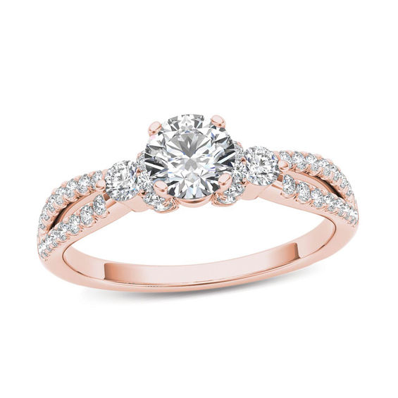 Zales rose gold shop engagement rings