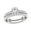 Thumbnail Image 0 of 1 CT. T.W. Diamond Overlay Bridal Set in 14K White Gold