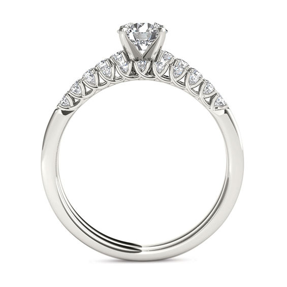 1 CT. T.w. Diamond Overlay Bridal Set in 14K White Gold