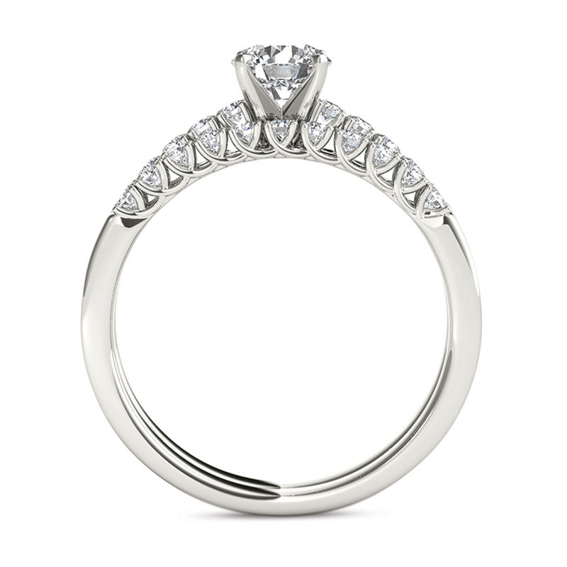 1 CT. T.W. Diamond Overlay Bridal Set in 14K White Gold