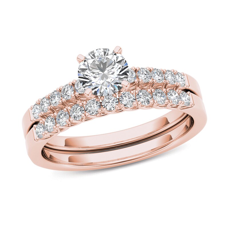 Main Image 1 of 1 CT. T.W. Diamond Bridal Set in 14K Rose Gold