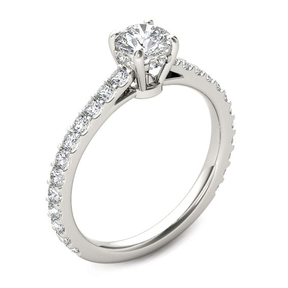 1 CT. T.w. Diamond Engagement Ring in 14K White Gold