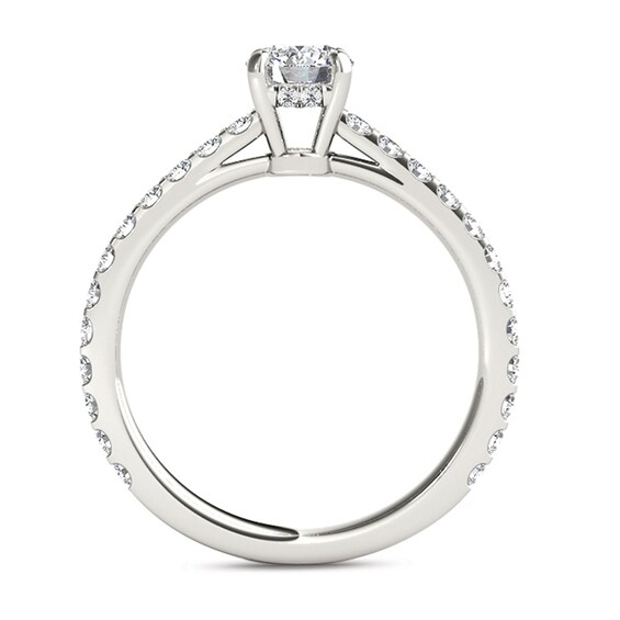 1 CT. T.w. Diamond Engagement Ring in 14K White Gold