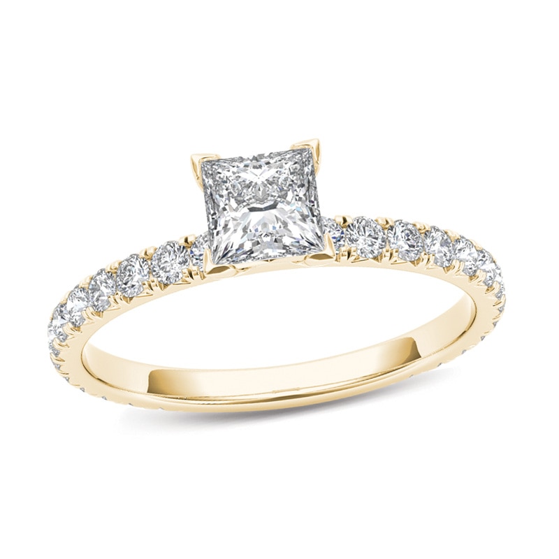 Main Image 1 of 1 CT. T.W. Princess-Cut Diamond Engagement Ring in 14K Gold