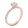 Thumbnail Image 1 of 1 CT. T.W. Princess-Cut Diamond Engagement Ring in 14K Rose Gold