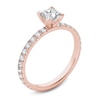 Thumbnail Image 1 of 1 CT. T.W. Princess-Cut Diamond Engagement Ring in 14K Rose Gold