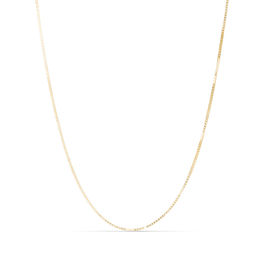 Ladies' 0.8mm Box Chain Necklace in 14K Gold - 30"