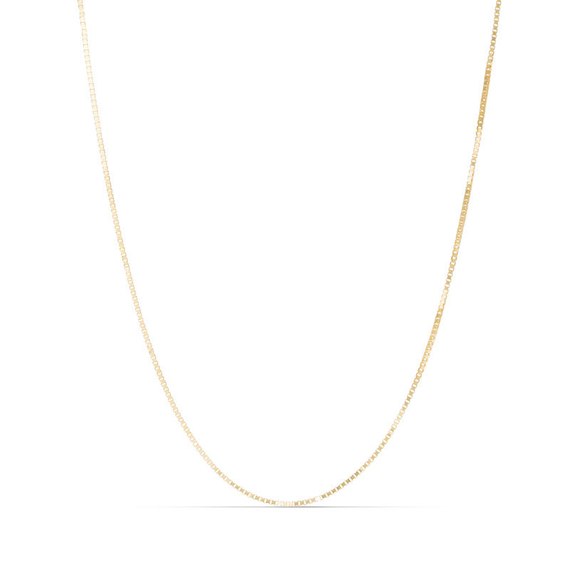 Ladies' 1.0mm Box Chain Necklace in 14K Gold - 30"