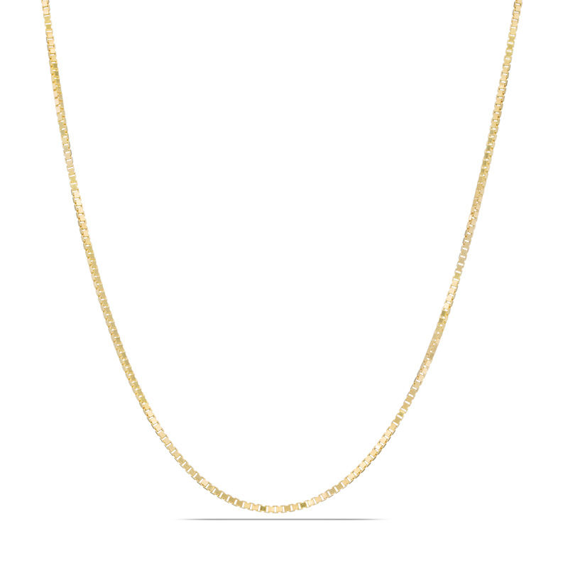 Ladies' 1.1mm Box Chain Necklace in 14K Gold - 30"