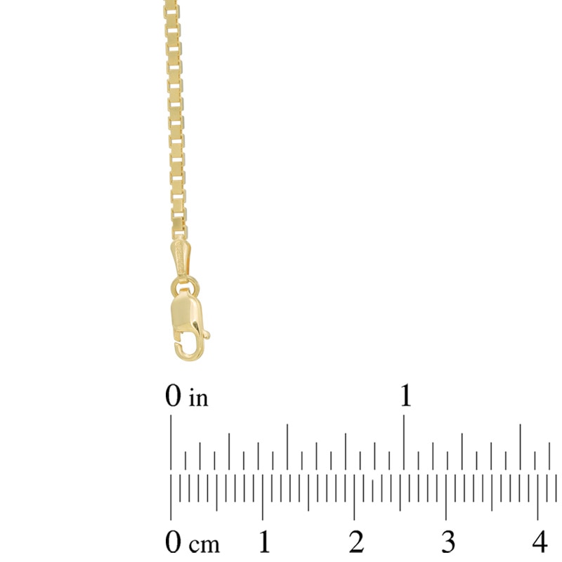 Men's 1.6mm Box Chain Necklace in 14K Gold - 30"