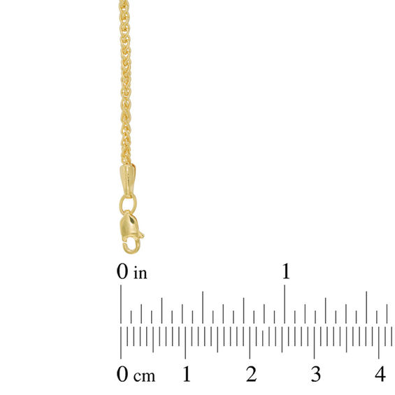 Men's 2.1mm Wheat Chain Necklace in 14K Gold - 30"