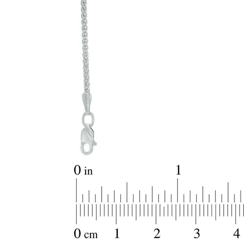 Men's 1.5mm Wheat Chain Necklace in 14K White Gold - 30"