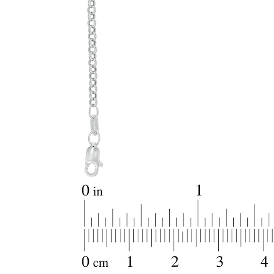 Men's 2.3mm Rolo Chain Necklace in 14K White Gold - 30"