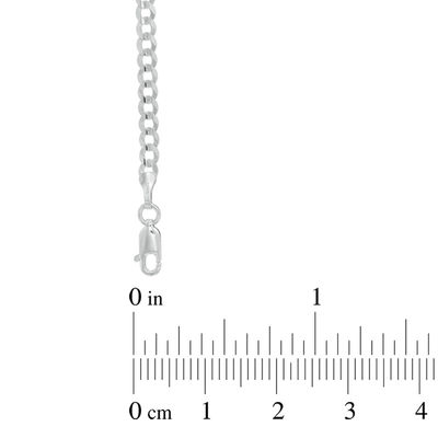 Curb Chain Necklace in 14K White Gold 