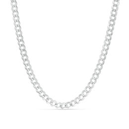 Curb Chain Necklace in 14K White Gold 