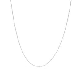 Ladies' 0.9mm Cable Chain Necklace in 14K White Gold - 30&quot;
