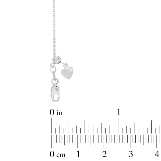 Ladies' 0.9mm Cable Chain Necklace in 14K White Gold - 30"