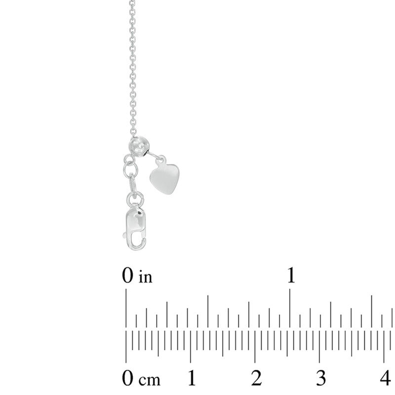 Ladies' 0.9mm Cable Chain Necklace in 14K White Gold - 30&quot