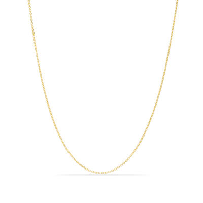 Ladies' 0.9mm Cable Chain Necklace in 14K Gold - 30