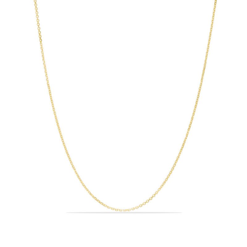 Main Image 1 of Ladies' 0.9mm Cable Chain Necklace in 14K Gold - 30"