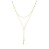 Thumbnail Image 0 of Double Teardrop Lariat Necklace in 14K Gold - 17"