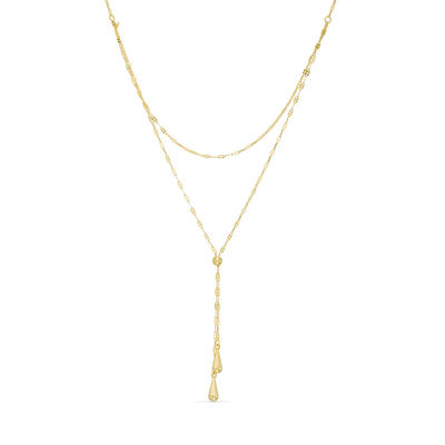 LariatTeardrop Necklace Gold or Silver Drop Pendant necklace