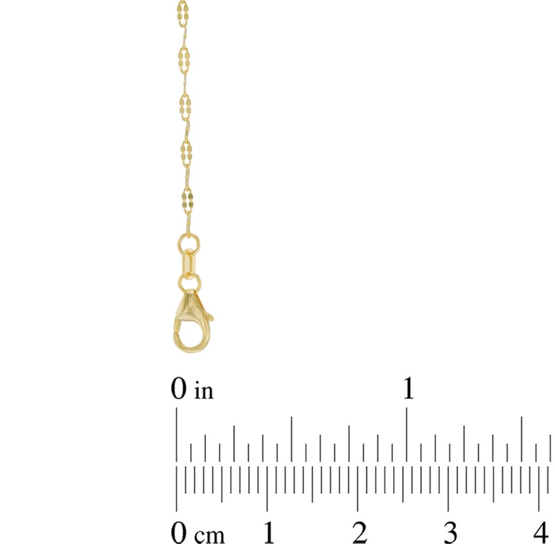 Double Teardrop Lariat Necklace in 14K Gold - 17"