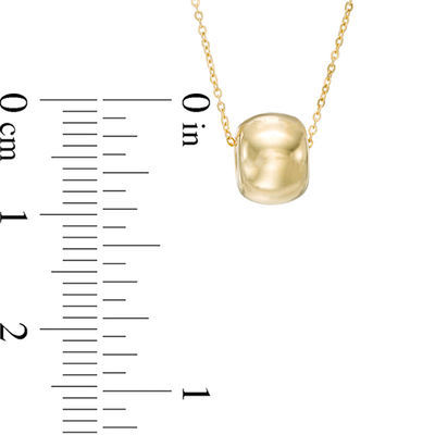 Polished Single Bead Pendant In 14k Gold Zales - Bead Pendant Necklace Gold