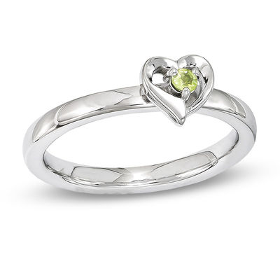 Sterling Silver Stackable Expressions Citrine Double Heart Ring Sterling Silver Stackable Expressions Citrine Double Heart Ring