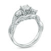 Thumbnail Image 2 of 1 CT. T.W. Diamond Past Present Future® Vintage-Style Swirl Engagement Ring in 10K White Gold