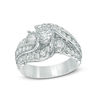 Thumbnail Image 1 of 2 CT. T.W. Diamond Past Present Future® Slant Swirl Engagement Ring in 10K White Gold