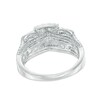 Thumbnail Image 2 of 2 CT. T.W. Diamond Past Present Future® Cushion Frame Engagement Ring in 14K White Gold