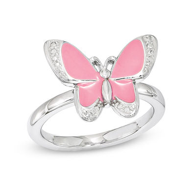 Opal Ring Butterfly Silver  Rings Silver Ring Butterfly ring Women Silver Ring 925 Sterling Silver Gift for Her Pink Tourmaline Ring