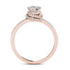 Thumbnail Image 3 of 3/4 CT. T.W. Diamond Frame Split Shank Engagement Ring in 14K Rose Gold