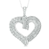 Thumbnail Image 1 of 1 CT. T.W. Diamond Heart Pendant in 10K White Gold