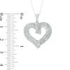 Thumbnail Image 2 of 1 CT. T.W. Diamond Heart Pendant in 10K White Gold