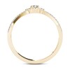 Thumbnail Image 3 of 1/4 CT. T.W. Diamond Three Stone Split Shank Engagement Ring in 14K Gold