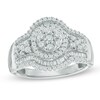 Thumbnail Image 0 of 1 CT. T.W. Multi-Diamond Contour Double Frame Ring in 10K White Gold