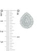 Thumbnail Image 2 of 1/4 CT. T.W. Pear-Shaped Multi-Diamond Frame Stud Earrings in 10K White Gold