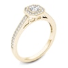 Thumbnail Image 1 of 1/2 CT. T.W. Princess-Cut Diamond Octagonal Frame Engagement Ring in 14K Gold