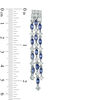 Thumbnail Image 2 of Marquise Tanzanite and Lab-Created White Sapphire Chandelier Drop Earrings in Sterling Silver
