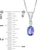 Thumbnail Image 2 of Oval Tanzanite and Diamond Accent Pendant in 10K White Gold