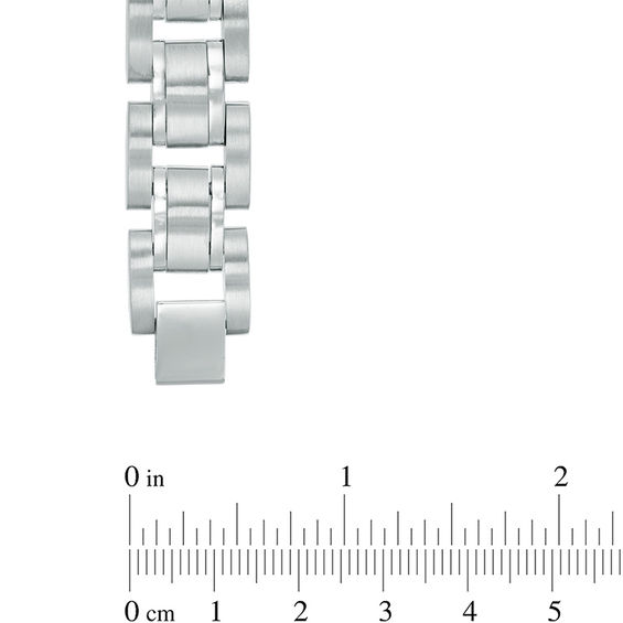Satin Link Bracelet in Stainless Steel - 8.5"